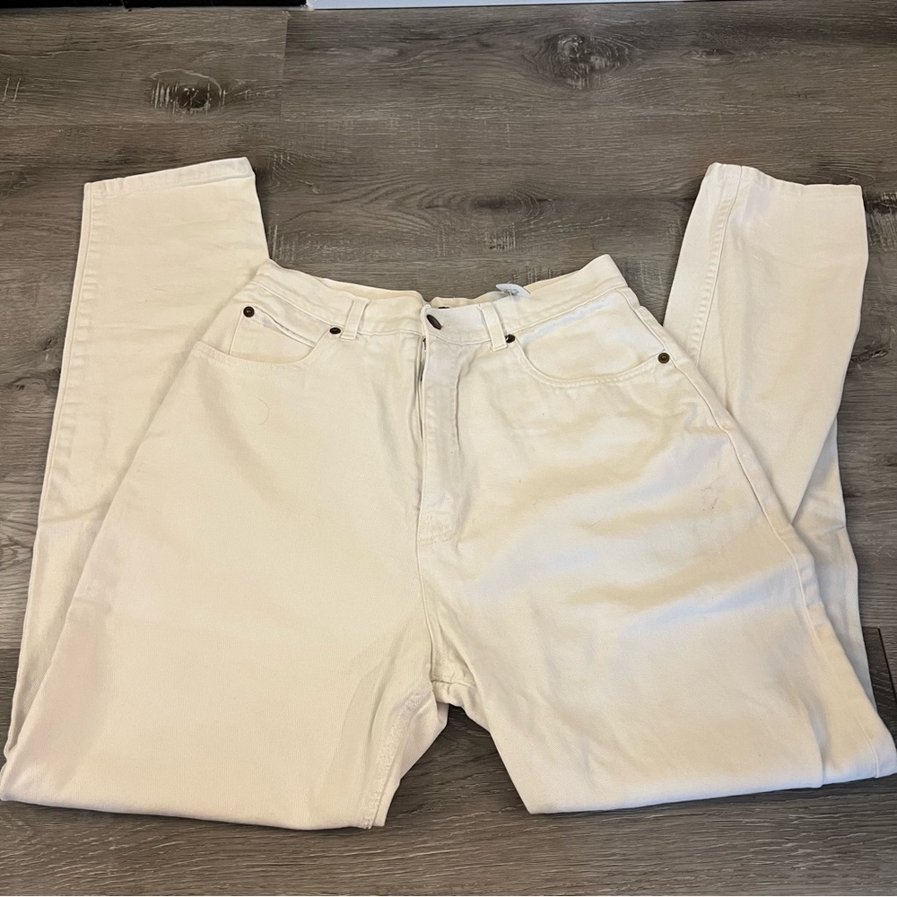 Vintage Dixie blues western style white denim jeans Momjean style